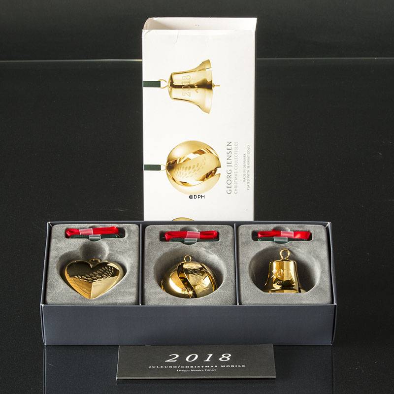 Geschenkset Weihnachtsherz, Glocke, Kugel 2018 - Georg Jensen