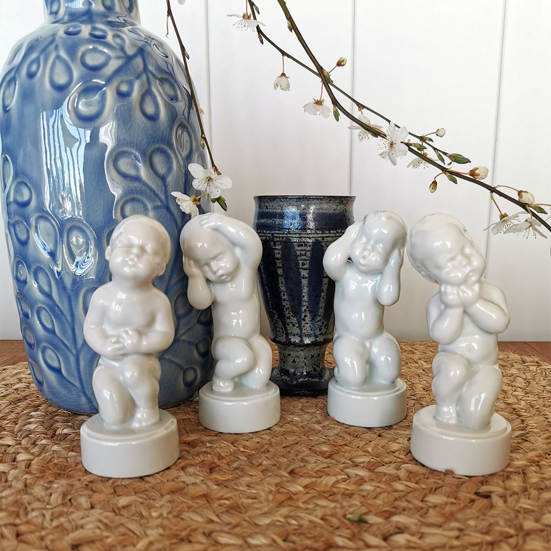 Kopfschmerz die vier Schmerzen, weiße Bing & Gröndahl Figur Nr. 2206 oder 453