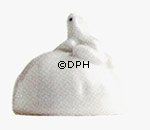 Weißer Frosch auf Stein, Royal Copenhagen Figur Nr. 061