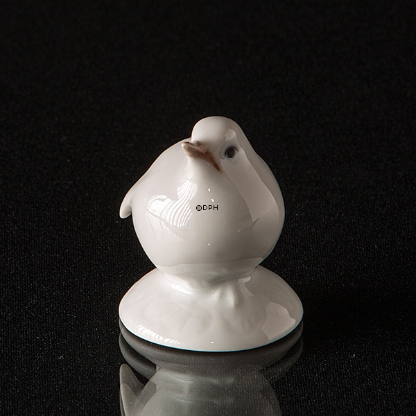 Weiße Rotkehlchen Figur, Royal Copenhagen Nr. 125