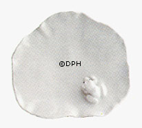 Weiße Figur von Frosch auf Blatt, Royal Copenhagen Nr. 173