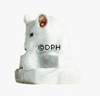 Weiße Maus auf Zucker Figur, Royal Copenhagen Nr. 176