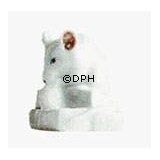Weiße Maus auf Zucker Figur, Royal Copenhagen Nr. 176