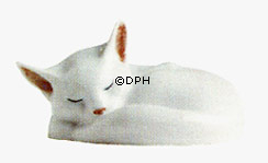 Weiße Katze Figur, Royal Copenhagen Nr. 178