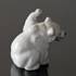 Weißer Eisbärenjunge mit Faust angehoben Figur, Royal Copenhagen Nr. 21433 | Nr. 1003233 | Alt. R21433 | DPH Trading