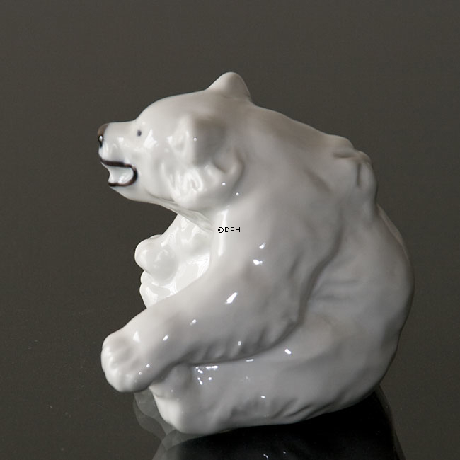 Weißer Eisbärenjunge Figur, Royal Copenhagen Nr. 22746 oder 246
