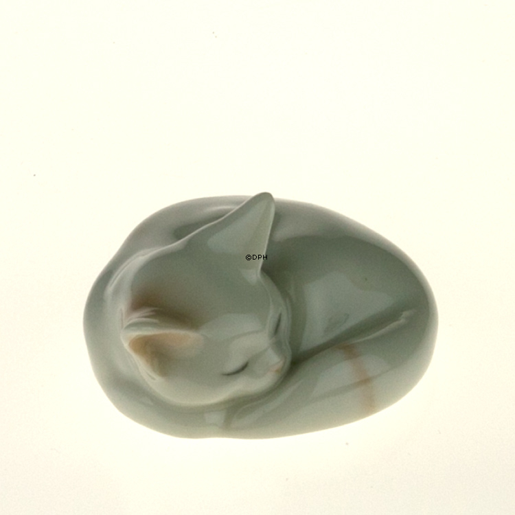 Katze, Blanche, Royal Copenhagen Figur Nr. 678