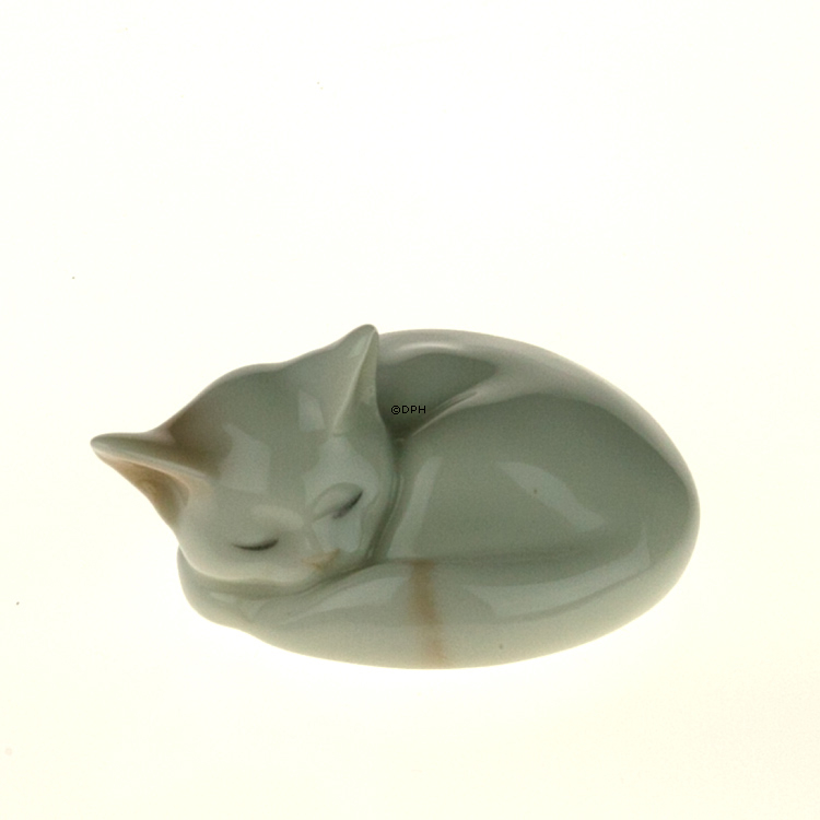 Katze, Blanche, Royal Copenhagen Figur Nr. 678