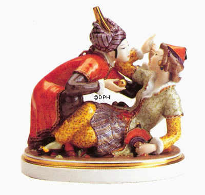 Ali und Peribanu, Royal Copenhagen Überglasurfigur Nr. 2274 oder 128