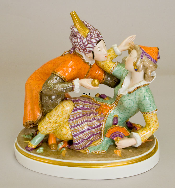 Ali und Peribanu, Royal Copenhagen Überglasurfigur Nr. 2274 oder 128