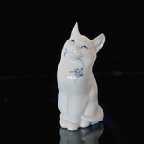 Katze, Royal Copenhagen Figur einer sitzenden Katze Nr. 1803, mit Musselmalerei-Dekor