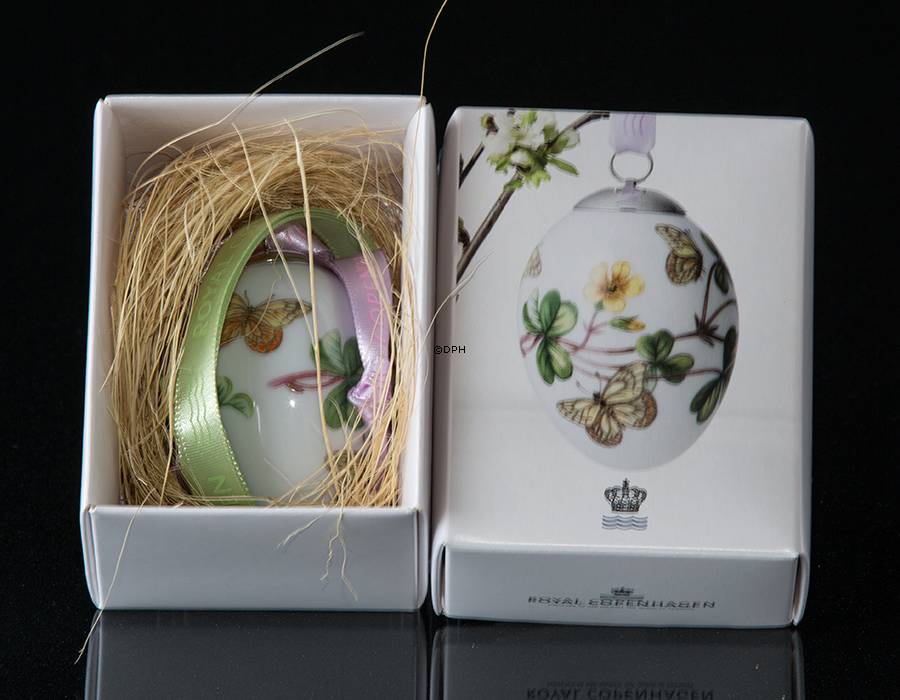 Osterei mit gelbem Schmetterling, Royal Copenhagen Osterei 2016