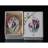 Osterei mit Iris, groß, Royal Copenhagen Osterei 2016 (ohne Originalverpackung)