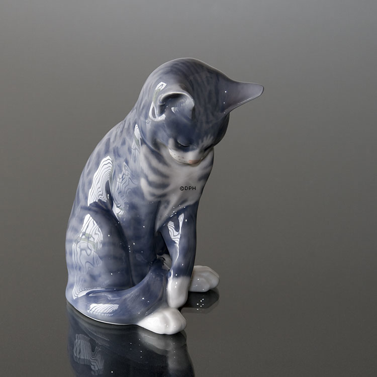 Katze, Royal Copenhagen Figur Nr. 340 oder 055