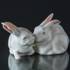 Weißes Paar Kaninchen, Royal Copenhagen Figur Nr. 518 | Nr. 1020065 | Alt. r518-h | DPH Trading