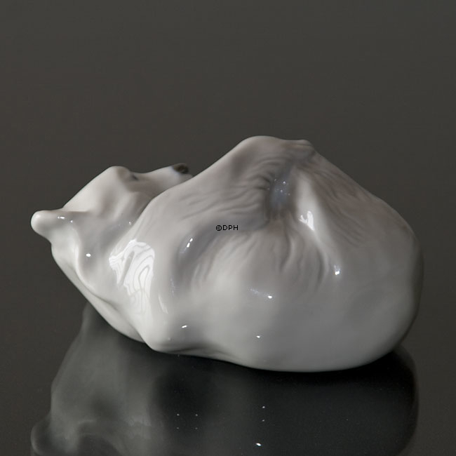 Eisbär spielt mit seinem Fuß, Royal Copenhagen Figur Nr. 729 oder 072