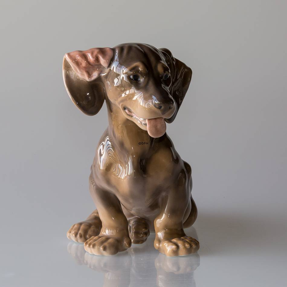 Dackel, Royal Copenhagen Hundefigur Nr. 856 eller 078