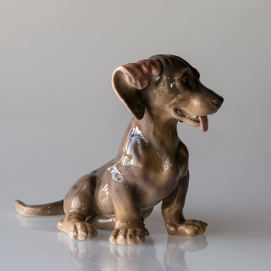 Dackel, Royal Copenhagen Hundefigur Nr. 856 eller 078