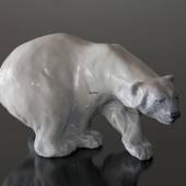 Eisbär auf Jagd, Royal Copenhagen Figur Nr. 1137 
