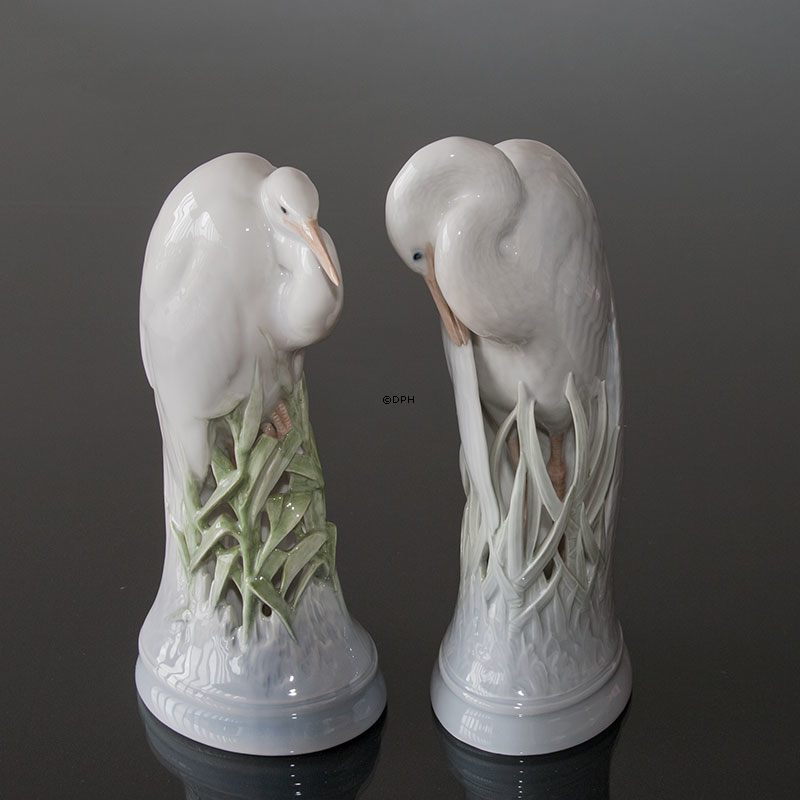 Reiher im Gras, Royal Copenhagen Vogelfigur Nr. 3002 oder 138