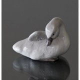 Schwanküken mit erhobenem Flügel, Royal Copenhagen Vogelfigur Nr. 364