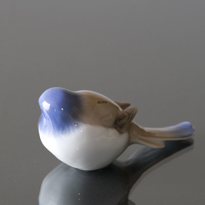Meise mit Schwanz unten, Bing & Gröndahl Vogelfigur Nr. 1635 oder 411