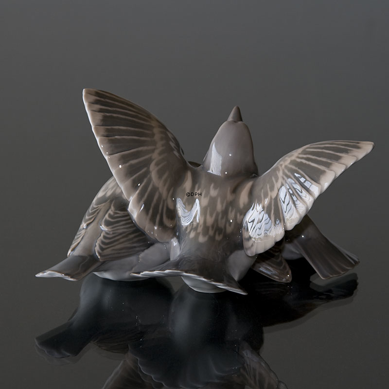 Familie der Sperlinge, Royal Copenhagen Vogelfigur Nr. 1670 oder 415
