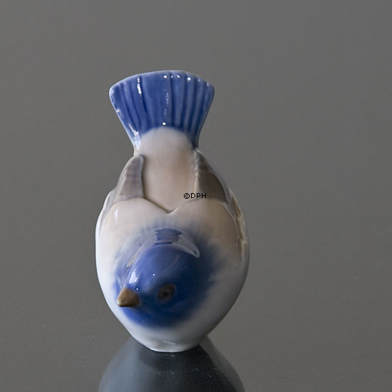 Meise mit Schwanz nach oben, Bing & Gröndahl Vogelfigur Nr. 2484 oder 484