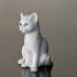 Weißes Kätzchen, sitzend, Royal Copenhagen Katzenfigur | Nr. 1020505 | Alt. 1020506 | DPH Trading