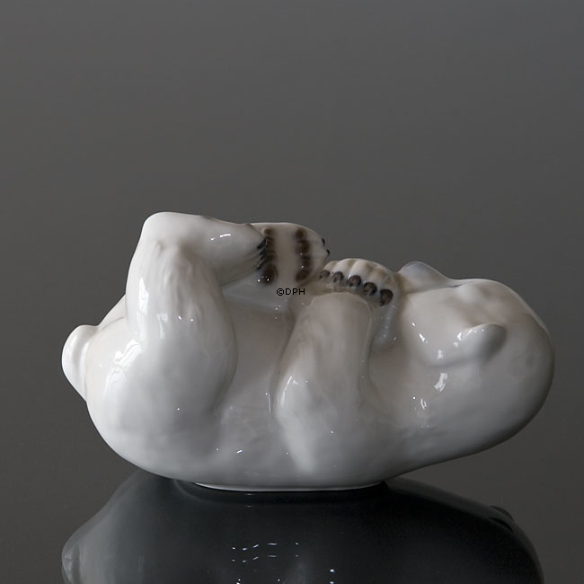 Eisbärenjunge Liegt schläfig, Bing & Gröndahl Figur Nr. 2538 oder 538