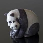 Panda mit Junge, mütterliche Liebe, Royal Copenhagen Figur