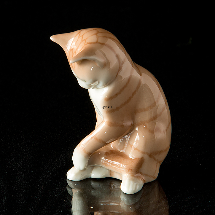Kilroy, Katze, Royal Copenhagen Figur Nr. 677