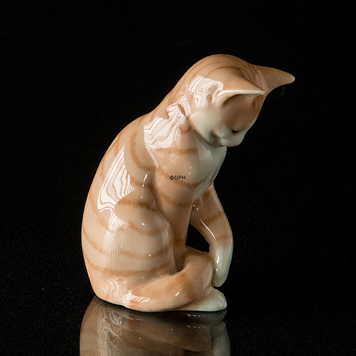 Kilroy, Katze, Royal Copenhagen Figur Nr. 677