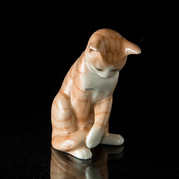 Kilroy, Katze, Royal Copenhagen Figur Nr. 677