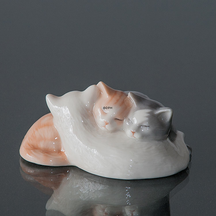 Felix, Fuzzy und Fleur, Katzen, Royal Copenhagen Figur Nr. 684