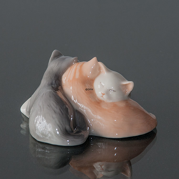 Felix, Fuzzy und Fleur, Katzen, Royal Copenhagen Figur Nr. 684