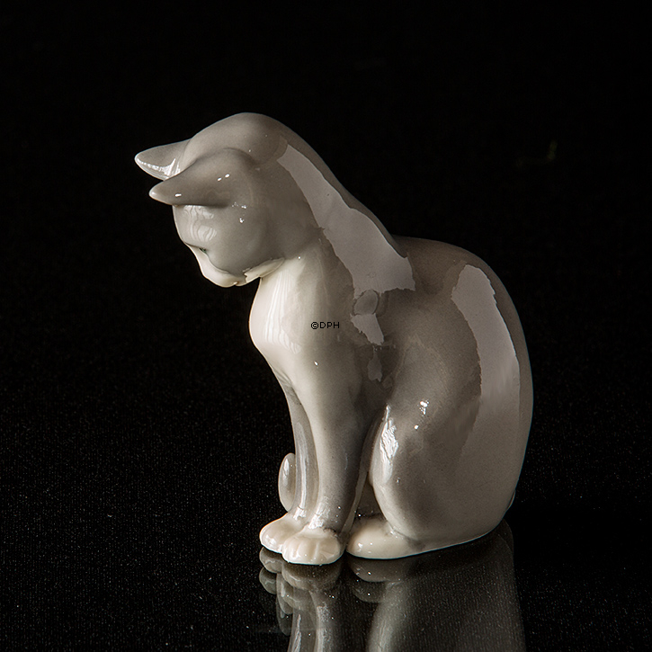 Princess Katze Schaut auf seinem Schwanz, Royal Copenhagen Figur oder 687