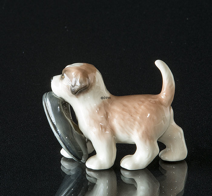 Bernhardiner Hund, Royal Copenhagen Hund Figur Nr. 744