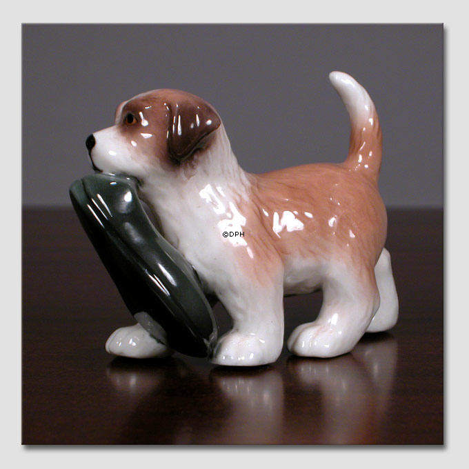 Bernhardiner Hund, Royal Copenhagen Hund Figur Nr. 744