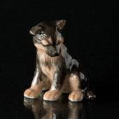 Deutscher Schäferhund Welpe sitzt, Royal Copenhagen Hund Figur