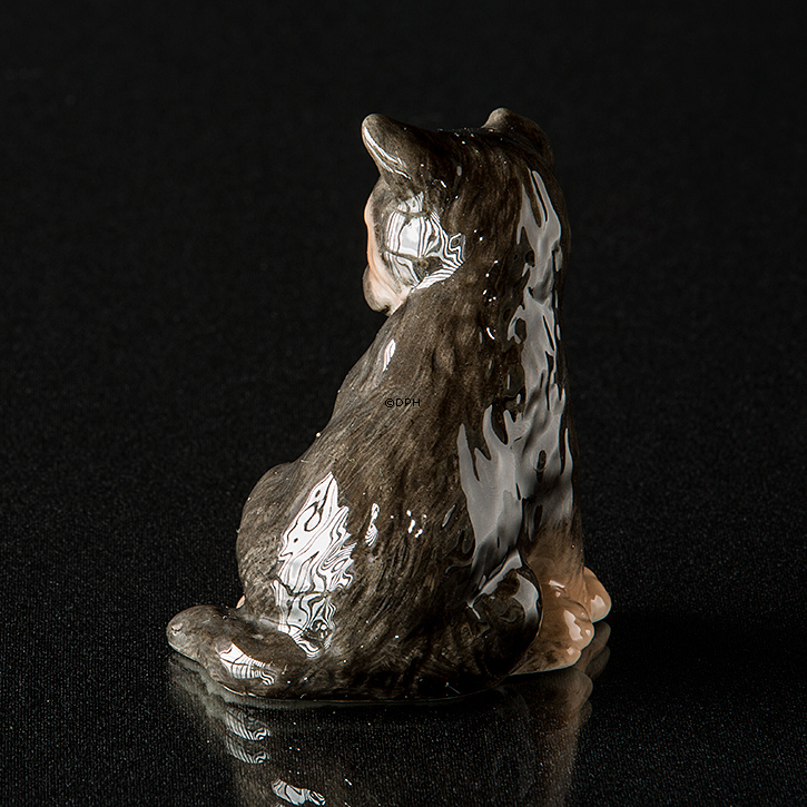 Deutscher Schäferhund Welpe sitzt, Royal Copenhagen Hund Figur Nr. 754