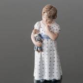 Mädchen mit Puppe auf dem Arm, Royal Copenhagen Figur Nr. 3539 