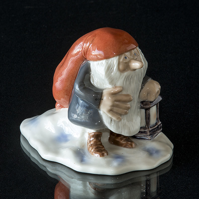 Wichtel mit Laterne, Wiberg, Royal Copenhagen Weihnachtsfigur Nr. 369