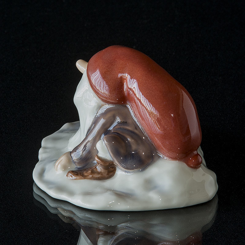 Wichtel mit Porridge, Wiberg, Royal Copenhagen Weihnachtsfigur Nr. 370