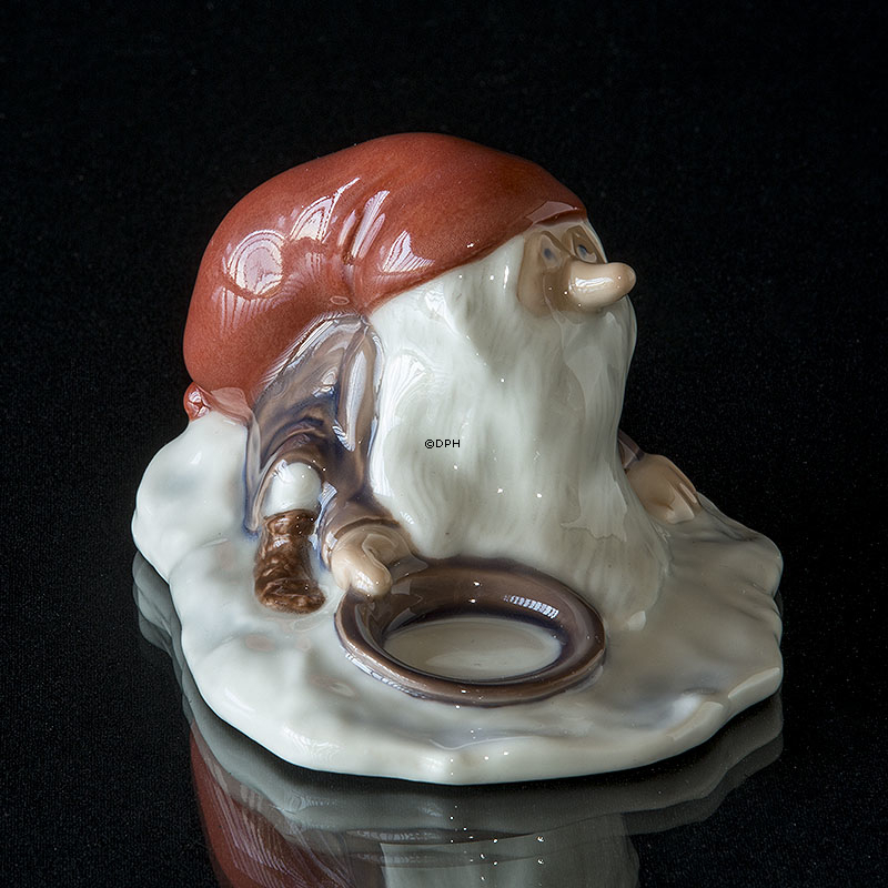 Wichtel mit Porridge, Wiberg, Royal Copenhagen Weihnachtsfigur Nr. 370