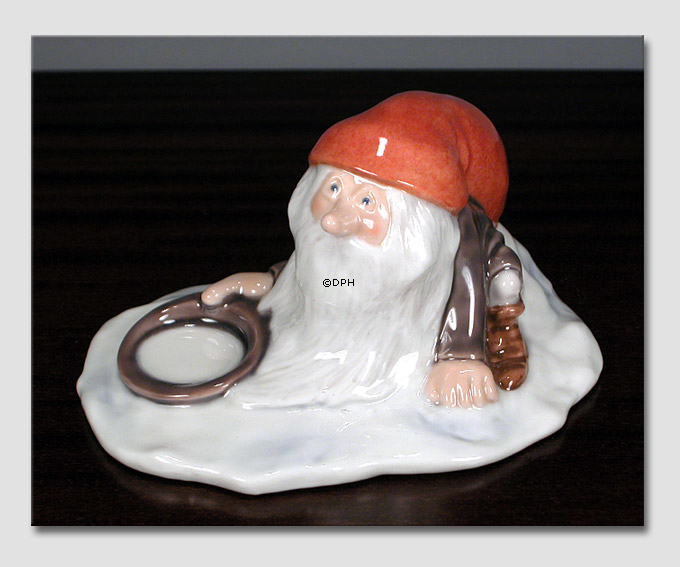 Wichtel mit Porridge, Wiberg, Royal Copenhagen Weihnachtsfigur Nr. 370