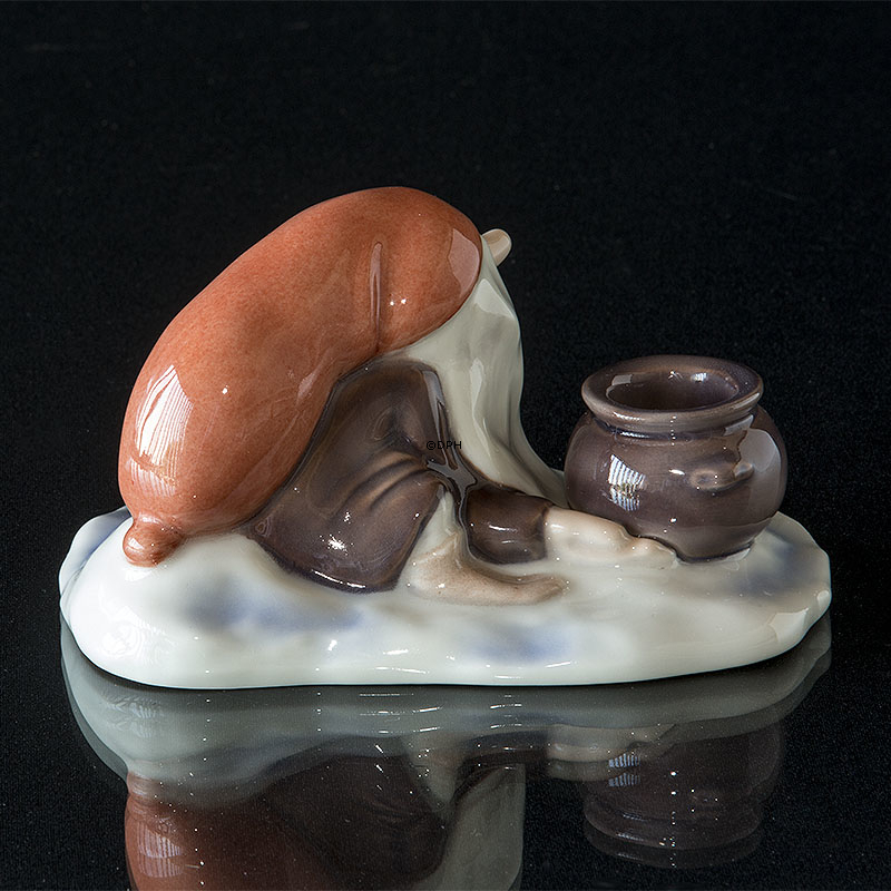 Wichtel mit Kerzen, Wiberg, Royal Copenhagen Weihnachtsfigur Nr. 374