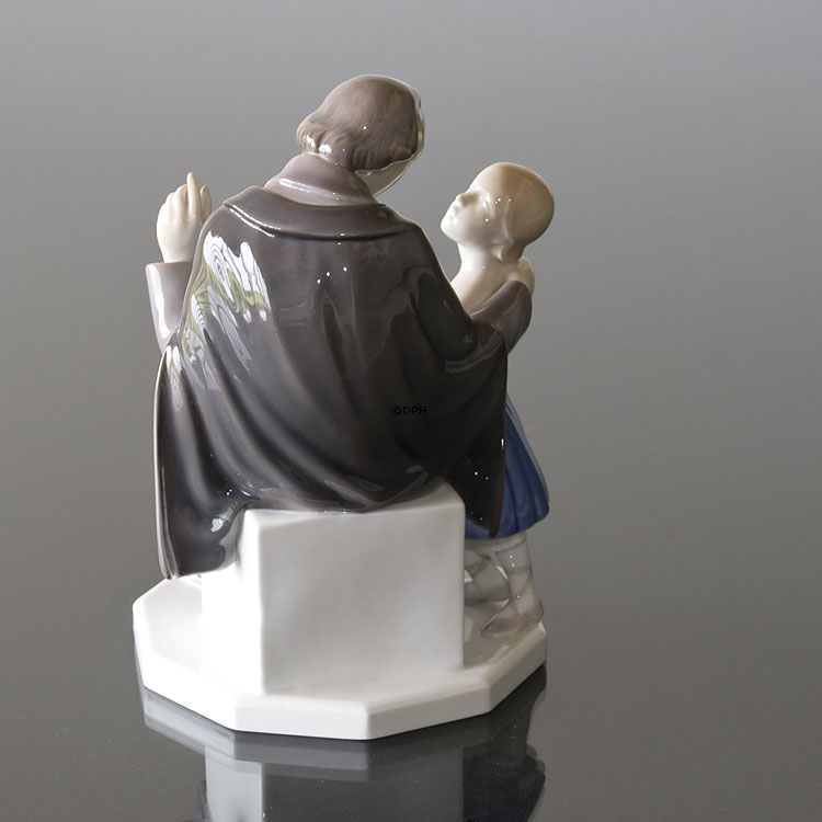 HC Andersen erzählt seine Geschichte einem Mädchen, Bing & Gröndahl Figur Nr. 2037 oder 445