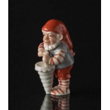 Wichtel mit Kornett, Royal Copenhagen Weihnachtsfigur Nr. 762