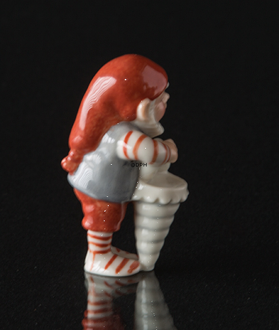 Wichtel mit Kornett, Royal Copenhagen Weihnachtsfigur Nr. 762